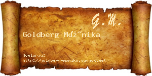 Goldberg Mónika névjegykártya